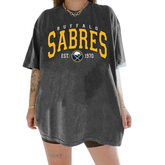 Sabres Hockey Shirt, Sabres Hockey Gift,  Buffalo Hockey Shirt Collar Cotton Fabric Fit Sleeve Top Womenswear Bottom Graphic