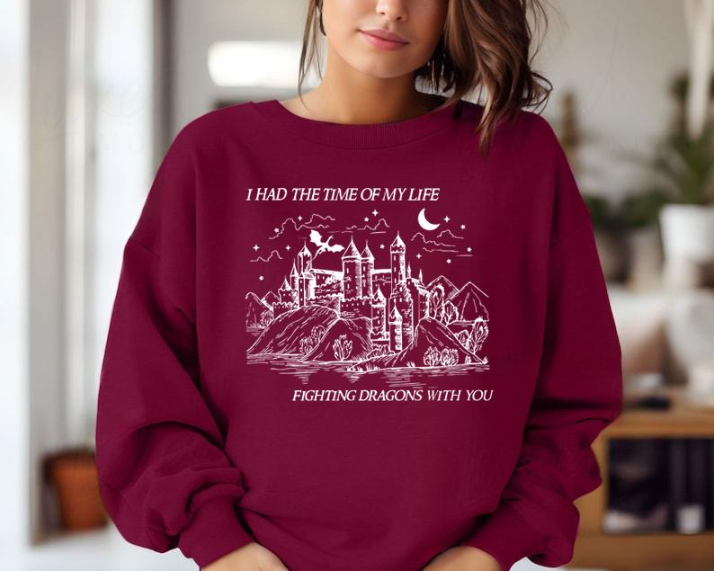 Long Live TshirtSweatshirtHoodie, Song Lyrics Fan Merch, Fantasy Dragon Crewneck Tshirt, All the Magic we Made Sweatshirt, Fighting Dragons With You S