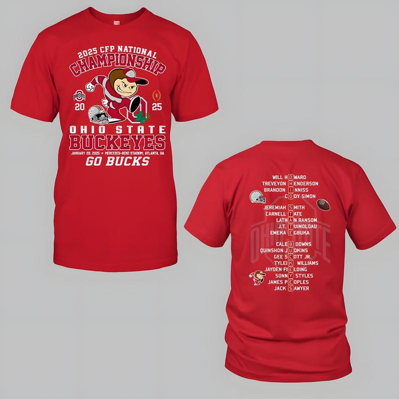 Ohio State Buckeyes 2025 CFP National Champions Shirt, NCAA Champion 2025 T-shirt, Sweatshirt, Hoodie, Go Buck