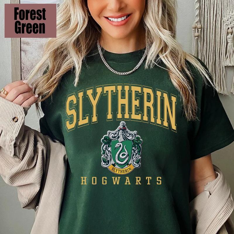 Vintage Hogwarts Shirt, Hogwarts House Shirt, Wizarding World Shirt, Magic World Shirt, Universal Studios Fan, HP Fan Gift Shirt Cotton Casual