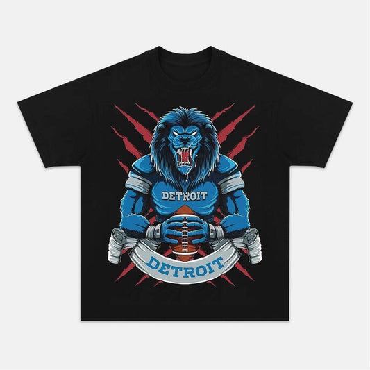 Detroit Shirt, Football Shirt, Vintage Graphic T-Shirt - Detroit Football Team, American Football Team, Gildan Full Size Color