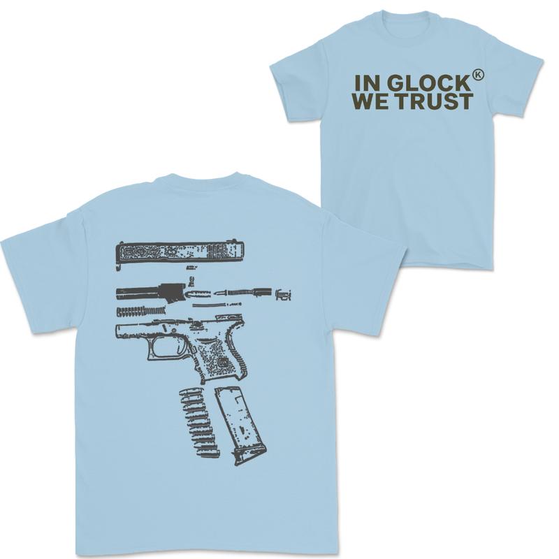 In Glock We Trust Double Sided T-shirt, Vintage T-shirt For Women For Men