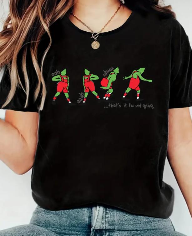 Women's Merry Christmas Print T T-Shirt - Fashion New Year Top - Womenswear Shortsleeve Crewneck Lady Comfort, Cotton Tshirt
