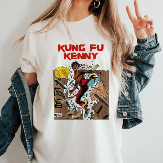 KL Inspired Kung Fu Kenny Graphic Tee Vintage 90's Comic Style T-Shirt