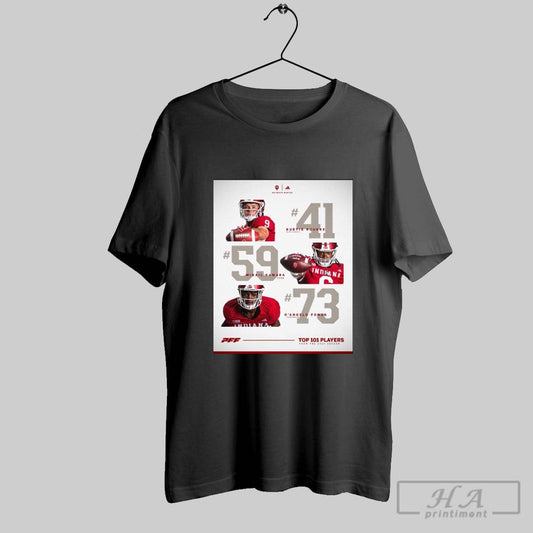 Pff Top 101 Of The Season 2024 Kurtis Rourke Mikail Kamara Dangelo Ponds Indiana Hoosiers Poster T Shirt