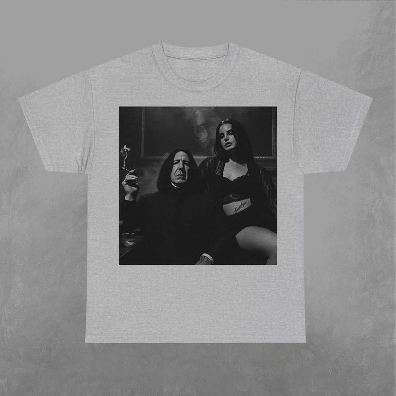 Snape Smokin Shirt, Snape Shirt, Wizard House TShirt, Wizarding Fan, Retro Funny Movie Graphic Shirt Classic Fabric Menswear Top