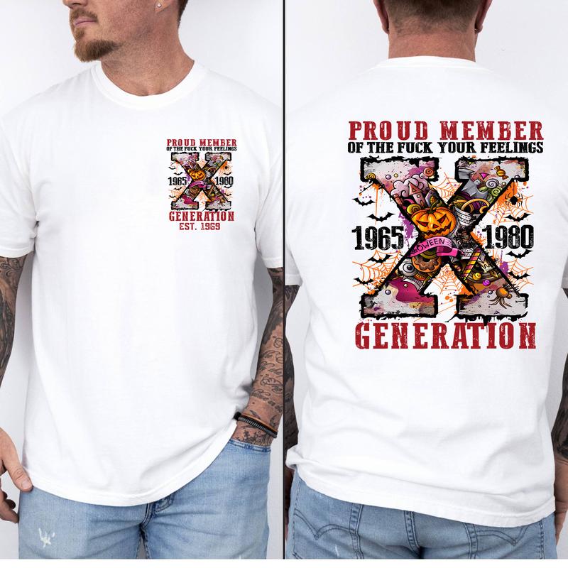 Custom (1963-1980) Gen X Skull Halloween  New Version 2 Shirt, Gen X Raised On Hose Water And Neglect T-Shirt, Vintage Inspired Shirt, Funny Saying Sh