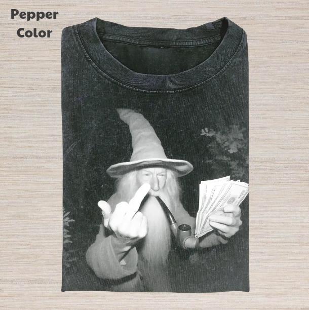 The Lord of the Rings Vintage Graphic Tee, Gandalf Middle Finger T-Shirt, Movies Tee, Unisex Meme Cringe Funny Dumb Shirt, Menswear Womenswear Streetw