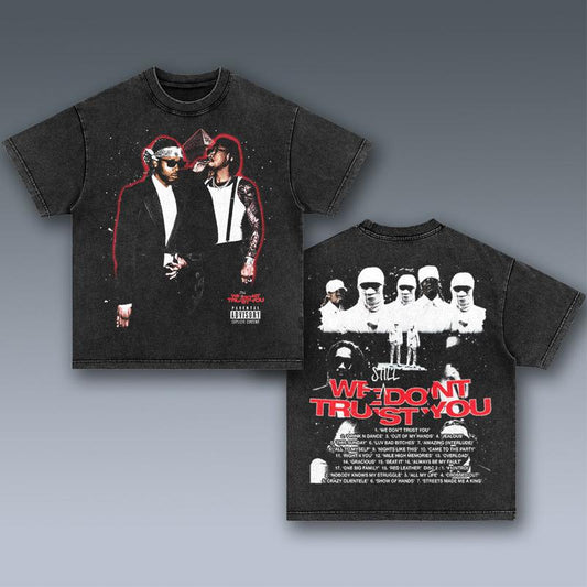 WE STILL DONâ€™T TRUST YOU-FUTURE 2 SIDES Cotton Vintage Shirt To Match Sneaker Hiphop Clothing Rapper Merch Shirt, Hiphop Tour Concert 2024, Gift For F