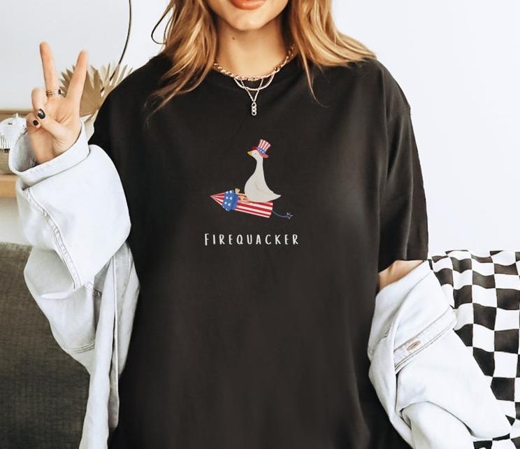 Funny Fourth Of July Shirt, Funny Goose Shirt, Independence Day Tee Casual Comfortable