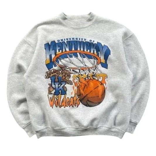 Vintage NCAA Kentucky Wildcats Logo Sweatshirt, University of Kentucky NCAA Vintage Style Unisex t-shirt, sweatshirt, hoodie Cotton Menswear