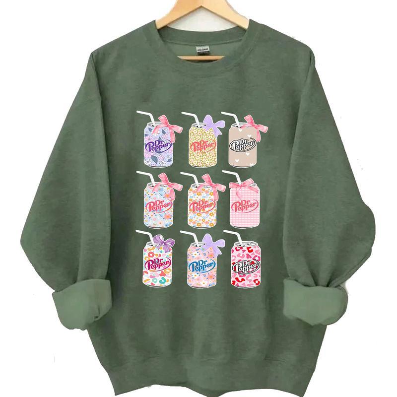 Dr Peper Bow Sweatshirt - Cute  Pink Bow Sweatshirt Unisex Classic Cotton
