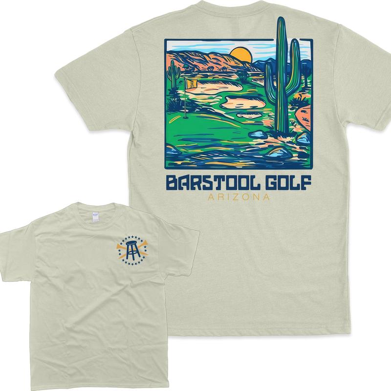 Vintage Barstool Golf Arizona Tee Unisex T-shirt - 2 Side T-shirt For Men For Women In Summer