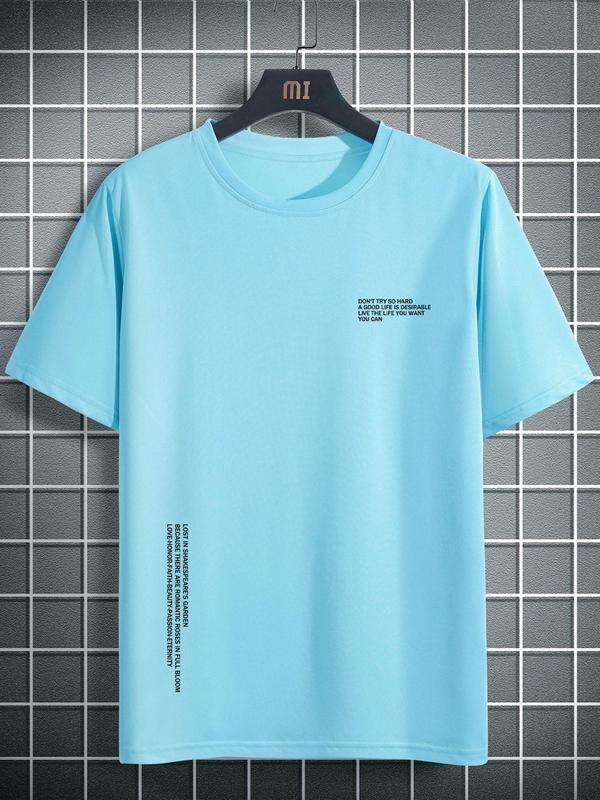 LGBTQ+Â Men's Regular Fit Letter Print Round Neck Short Sleeve Graphic Tee, Men's Summer Clothes, Casual Crewneck T-shirt for Summer Outdoor,Â LGBT Outf