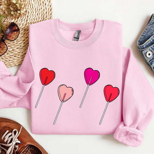 Valentine's Candy, Lollipop, Sweet Heart, Sweatshirt, Valentine's Day