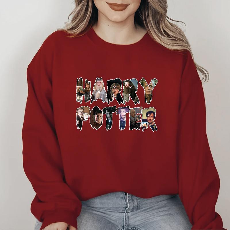 HP Characters Name At Hogwarts Unisex Sweatshirt Hoodie Shirt Cotton Relaxed Fit