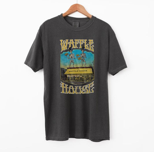 Waffle House Skeleton Shirt, Meme Comfort Colors T-Shirt