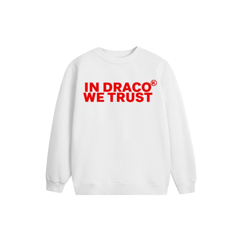 IN DRACO WE TRUST HOODIE , Design Color Red - Full Color , Double Side ,Menswear & Womenswear sweaters - Hoodie Classic Cotton