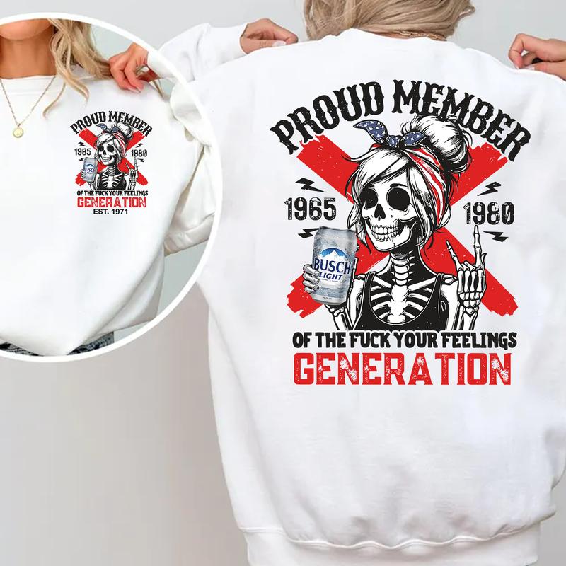 Gen X Proud Member Bus Shirt Raised On Hose Water T-Shirt, Vintage Humor, Funny Quotes Gen X Tee