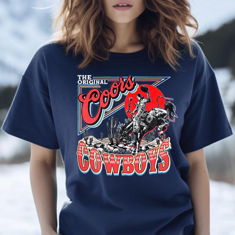 Coors Western Cowboy T-Shirt, Vintage 90S Western Shirt, Retro Coors Tee, Rodeo Cowboy Shirt, Wild West Gift