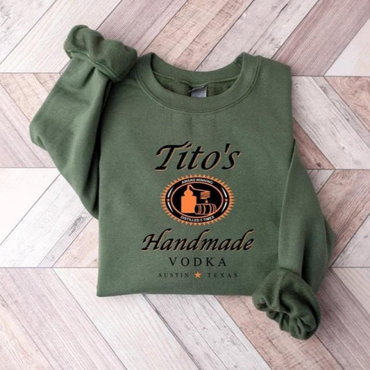 Funny Tito's Handmade Vodka Sweatshirt For Men