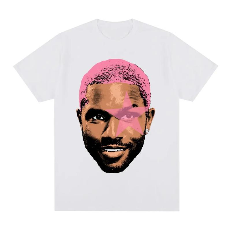 Frank Pink Super Star Graphic Fashion Rap Teee Cotton Menswear Unisex Oversized