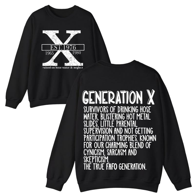 Custom Year Generation X Memories 2 Side T-shirt, Gen X 1965-1980 Shirt V8