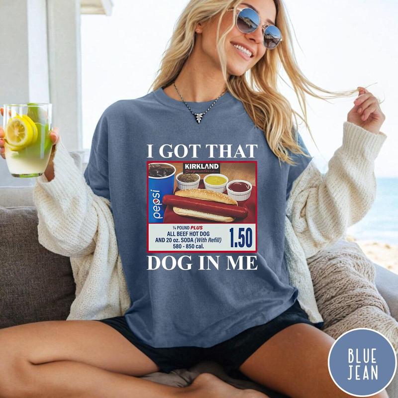 I Got That Dog In Me Comfort Colors T-shirt, Trendy Hotdog Meme Shirts, Funny Hot Dog Lover Gift