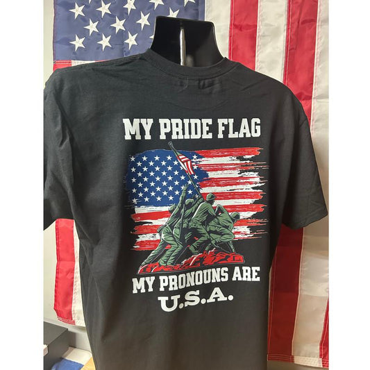 MY PRIDE FLAG MY PRONOUNS ARE USA T Shirt