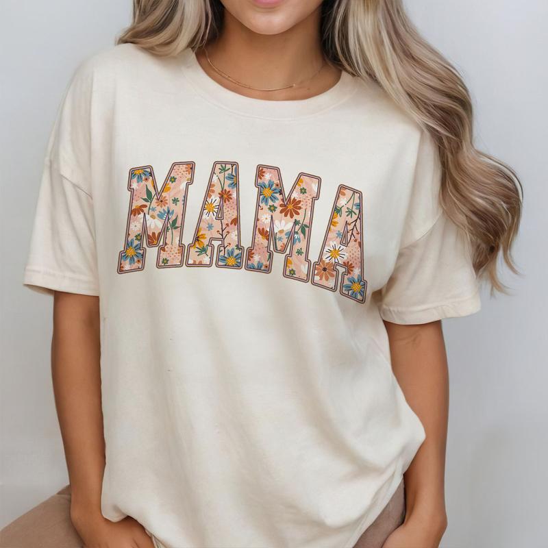 Retro Mama Floral Shirt, Mama Graphic Tee, Cute Gardener Mama Shirt Gift For Mom, Flower Mama Shirt, Floral Mama Shirt, Flower Lover Mama Shirt, Mom B