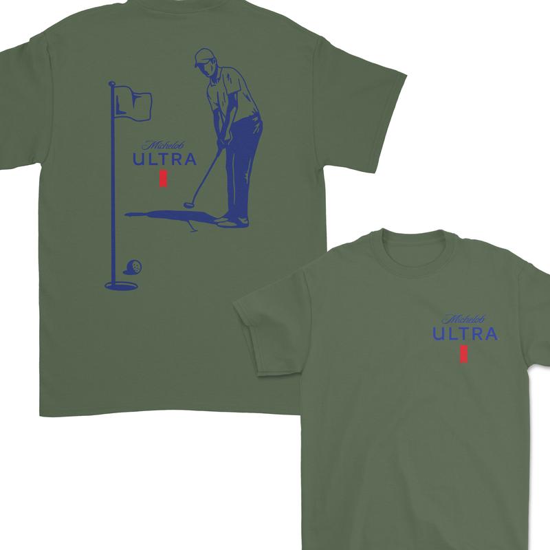 Michelob Ultra Golfing T-Shirt, 2 Side T-Shirt, Youthful & Vibrant, Every Size AvailableVariant, For Men
