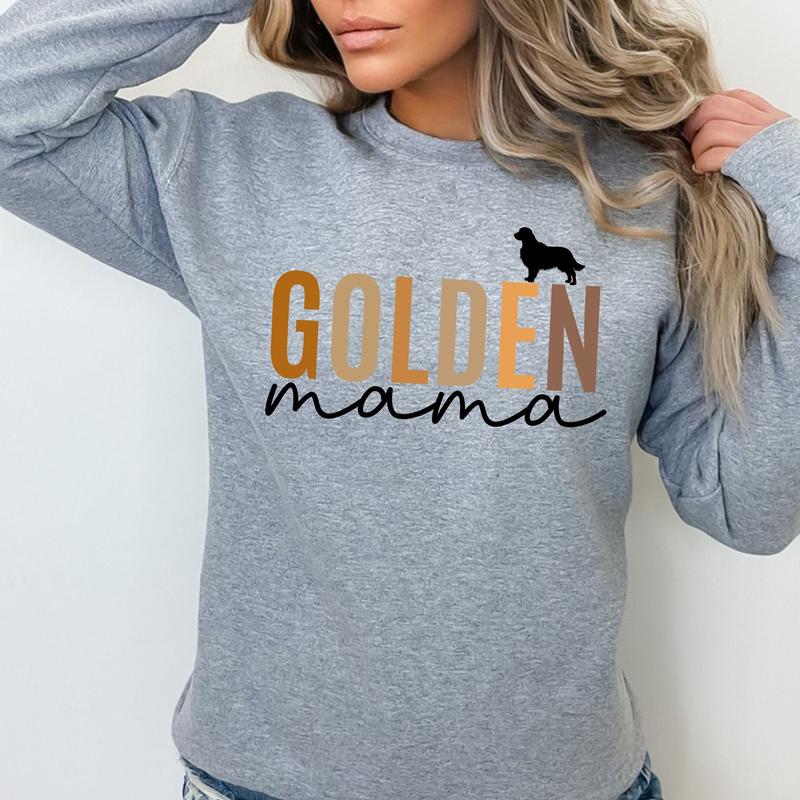 Golden Mama Shirt, Golden Retriever Sweatshirt, Dog Crewneck, Golden Dog Sweater, Dog Lover Gift, Golden Mom Sweatshirt, Dog Owner Clothing