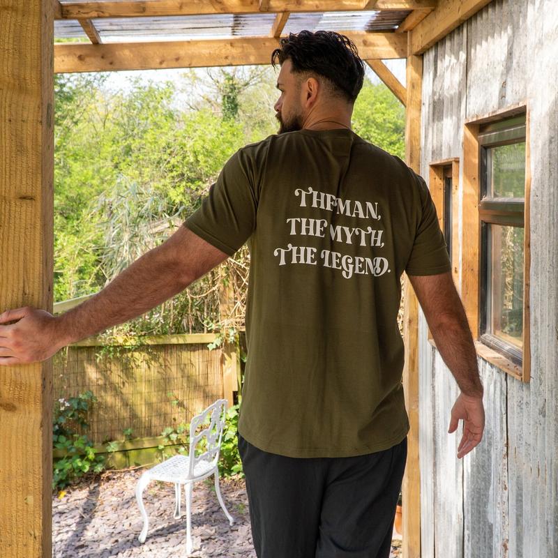 The Man The Myth The Legend Personalised T Shirt - Slogan Back Print Top For Him - Father's Day Birthday Gift For Him  sweater and hoodie