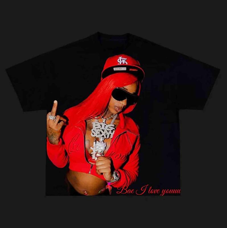 Big Sexyy Graphic Y2K Fashion Rap Tee Big Face, Crewneck Gift For Man Streetwear Cotton Tee Shortsleeve Oversized Top Menswear T-Shirt