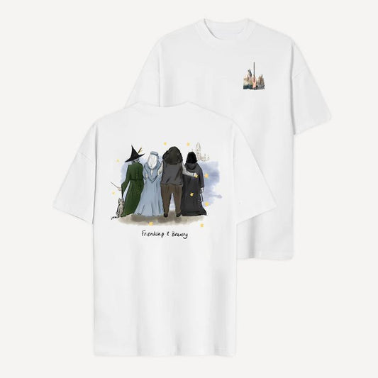 2 Sided Casual tops in every size and color featuring the iconic Maggie Smith T-Shirt paying tribute to Hogwarts Professor McGonagall in the magical m