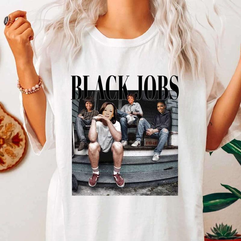 Black Job T-Shirt, Kamala Harris Shirt, Vote Blue Tee, Democrats Shirt, Short Sleeve Tee, Unisex Cotton Shirt