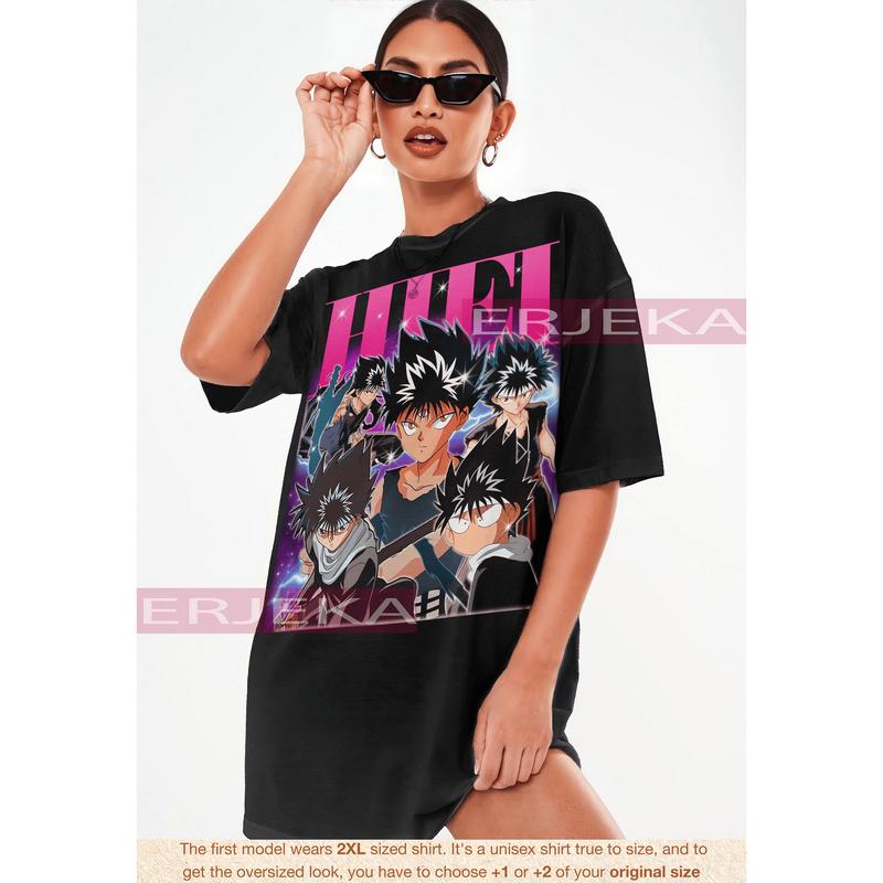 Hiei Yu Yu Hakusho Shirt Anime Gift For Him, Hiei Puu Yu Yu Hakusho Sticker,Botan Tshirt For Suzaku,Kuwabara Appareal,Kurama Tee Yukina, Unisex Cotton