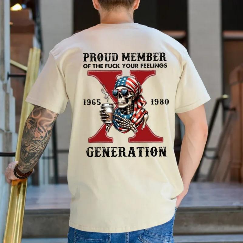 Gen X Shirt, Generation X Halloween Shirt, Retro Gen X Shirt, Gift For Gen X, Skeleton Shirt, Spooky Season Tee, New Version Gen X, Unisex Short Sleev