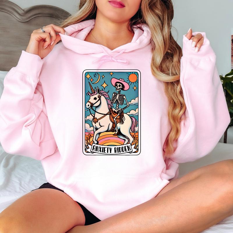 Anxiety Ridden - Unisex Crewneck Sweatshirt - Print is Sublimation, Funny Tee, Funny Apparel, Gift Idea, Relaxed Fit, Casual Apparel