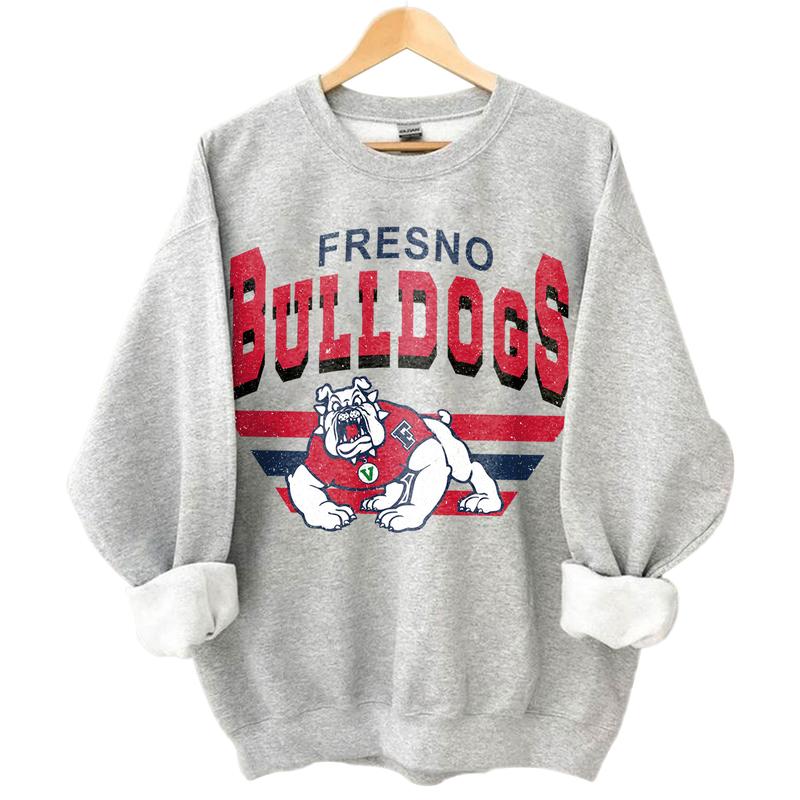 Fresno State Bulldogs Vintage Football NCAA Sweatshirt - Tshirt - Hoodie, California State University,Fresno Unisex Football NCAA Shirt,Unisex Vintage