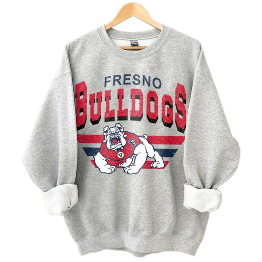 Fresno State Bulldogs Vintage Football NCAA Sweatshirt - Tshirt - Hoodie, California State University,Fresno Unisex Football NCAA Shirt,Unisex Vintage