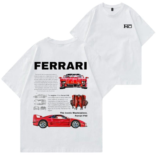 Classic Ferrari F40 T-shirt, Hoodie, Sweater, Car Enthusiast Shirt, Car Clothing, Unisex