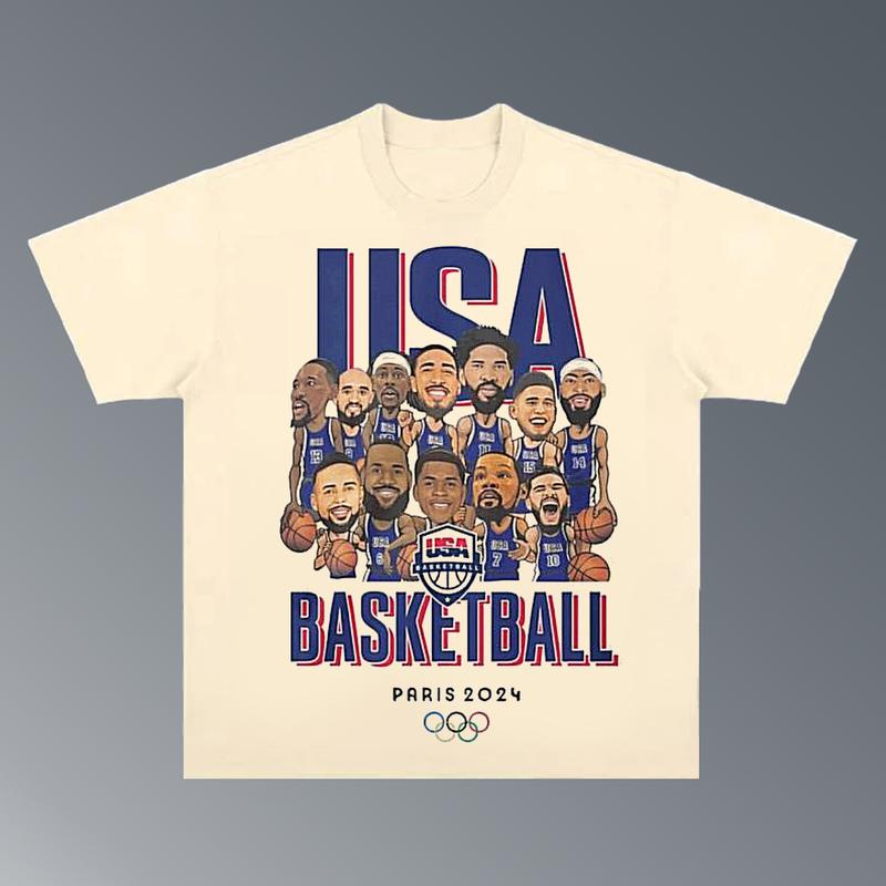 LEBRON'S T-shirt USA Basketball Olympic 2024, Hiphop Retro Vintage 90s Graphic Basketball Shirt, Basketball Fan, Team USA 2024 Shirt Clothing Menswear