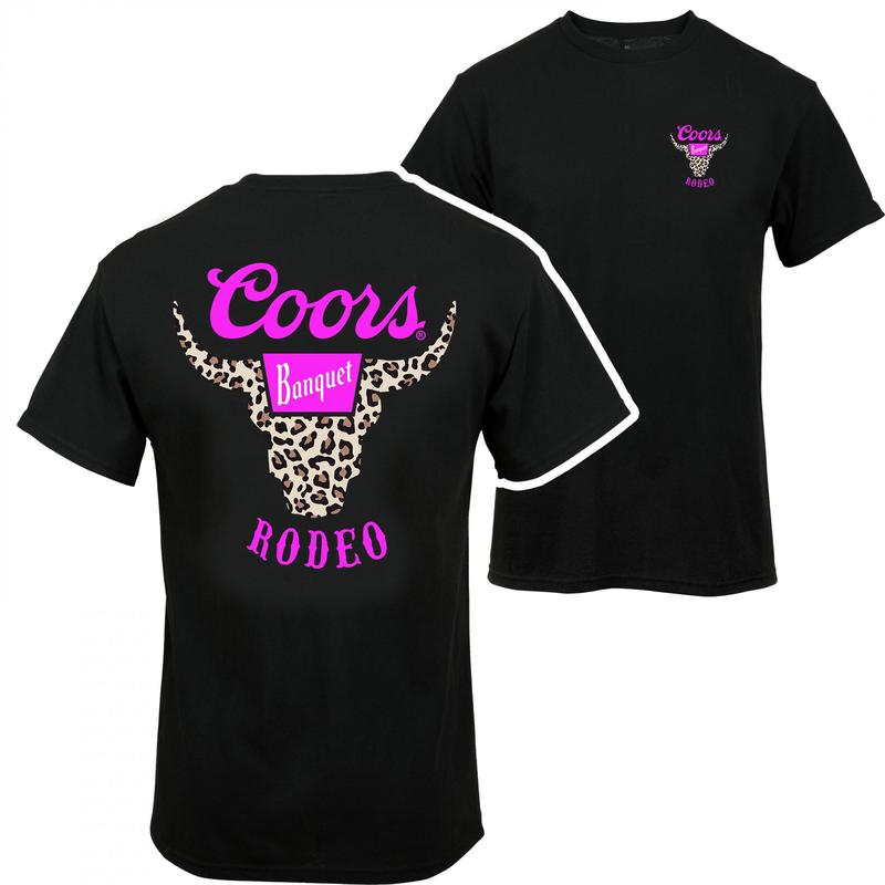 Coors Pink Leopart T-shirt - 2 Side - Fit For All - Multiple Style Options - Celebrity Style - His And Hers Fashion - Wide Color Selection