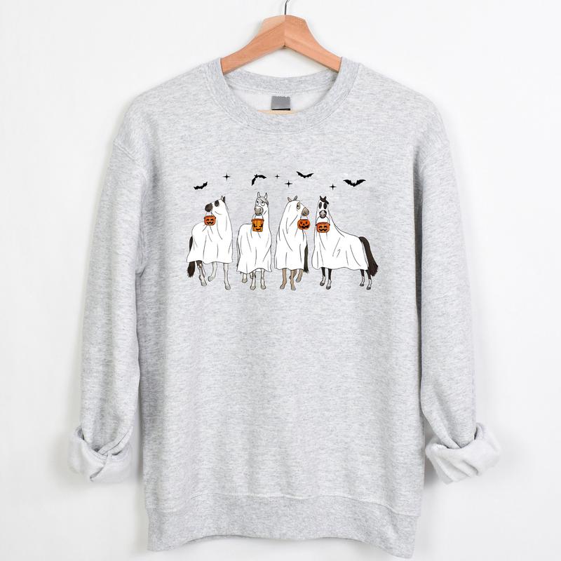 Horses Halloween Crewneck Sweatshirt Hoodie Tshirt, Halloween 2024 Gifts