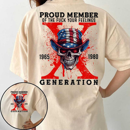 New Version Generation X FAFO Shirt, Gen X FAFO Two Side, Casual Gen X T-Shirt for GenX Enthusiasts
