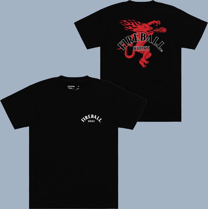 Fireball Whisky T-shirt - 2 Side - Everyday Basics - Find Your Style - Cross-gender Fashion - Choose Your Hue - Fit For All Sizes