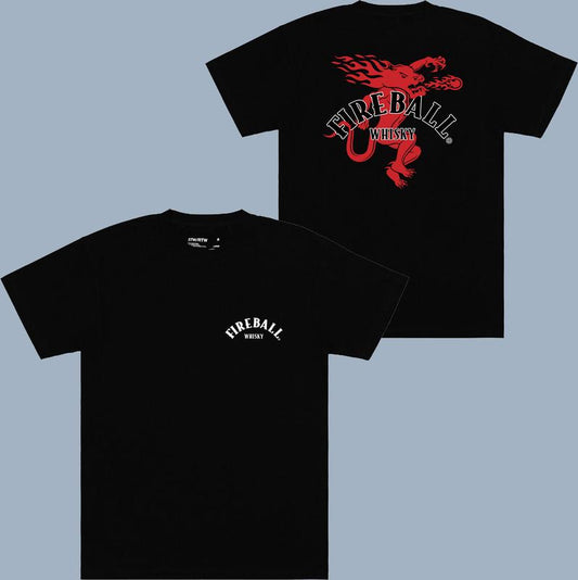 Fireball Whisky T-shirt - 2 Side - Everyday Basics - Find Your Style - Cross-gender Fashion - Choose Your Hue - Fit For All Sizes