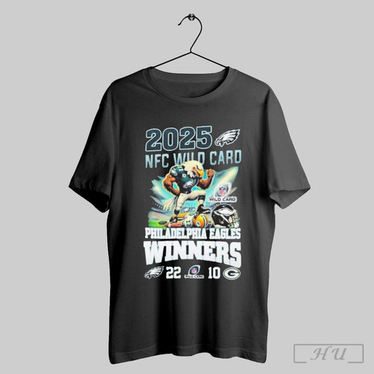 Philadelphia Eagles Are Nfc Wild Card 2025 Winners 22 10 Celebrating T Shirt