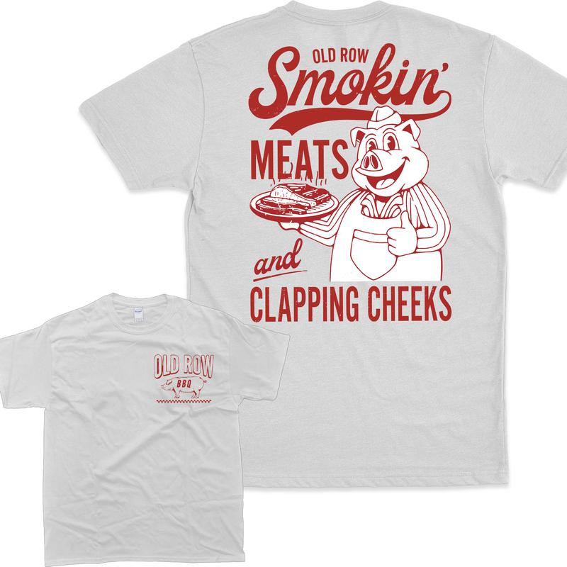 Old Row The Smokin' Meats Graphic 2 Sides T-shirt, Unisex T-shirt For Men, For Women Menswear Top